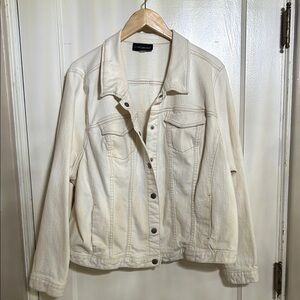 Lane Bryant Cream Jean Jacket